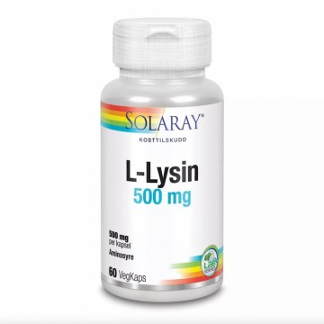 Solaray L-lysin 500 mg 60 kapsler